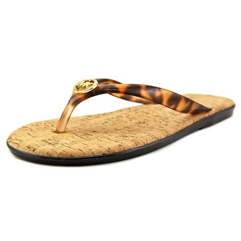 michael kors brown sandals|michael kors brown flip flops.